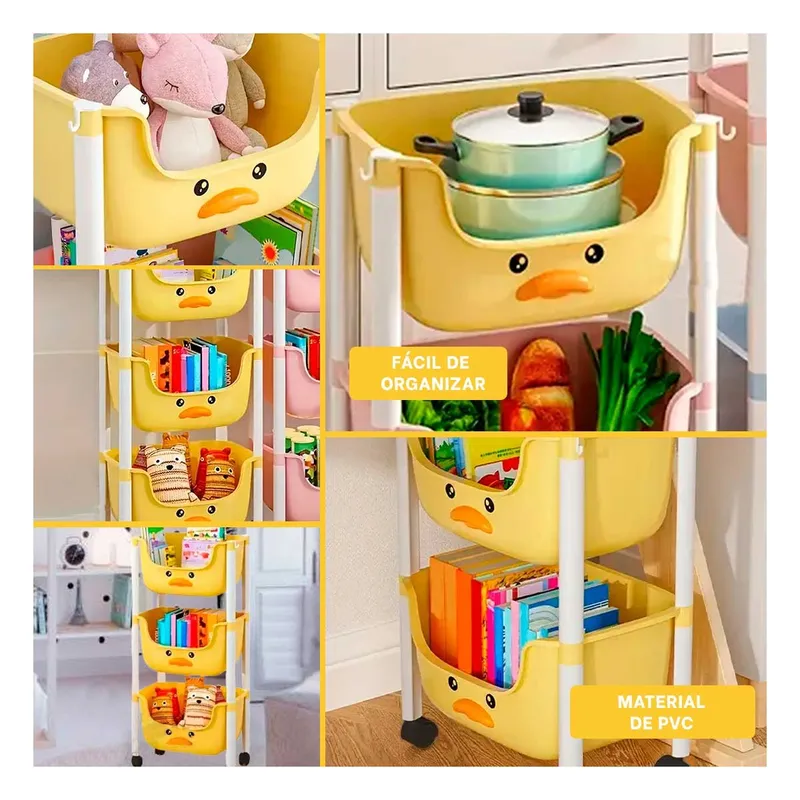 GENERICO - Estante de Almacenamiento en Amarillo Y+Banderitas Adhesivas