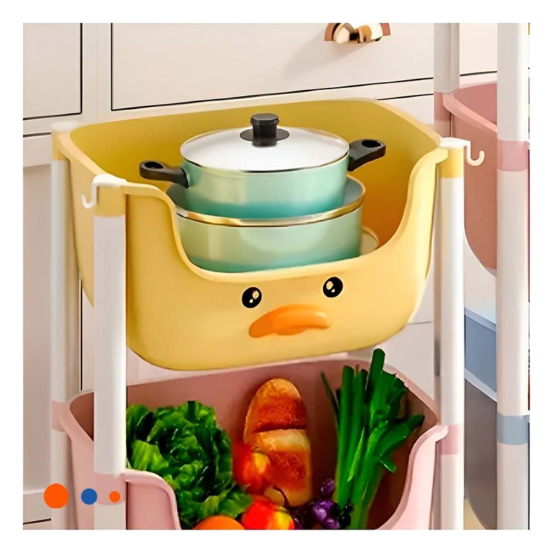 GENERICO - Repisa Resistente de Juguetes 3 N Amarillo Y+Ligas de Regalo