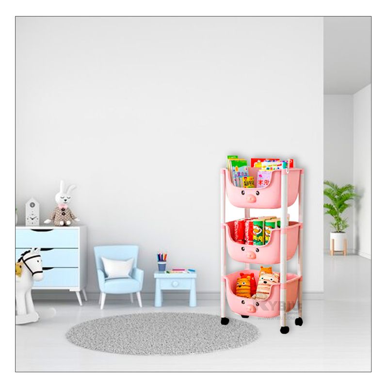 GENERICO - Organizador Moderno de Chancho Tono Rosado Y+Papel de Regalo