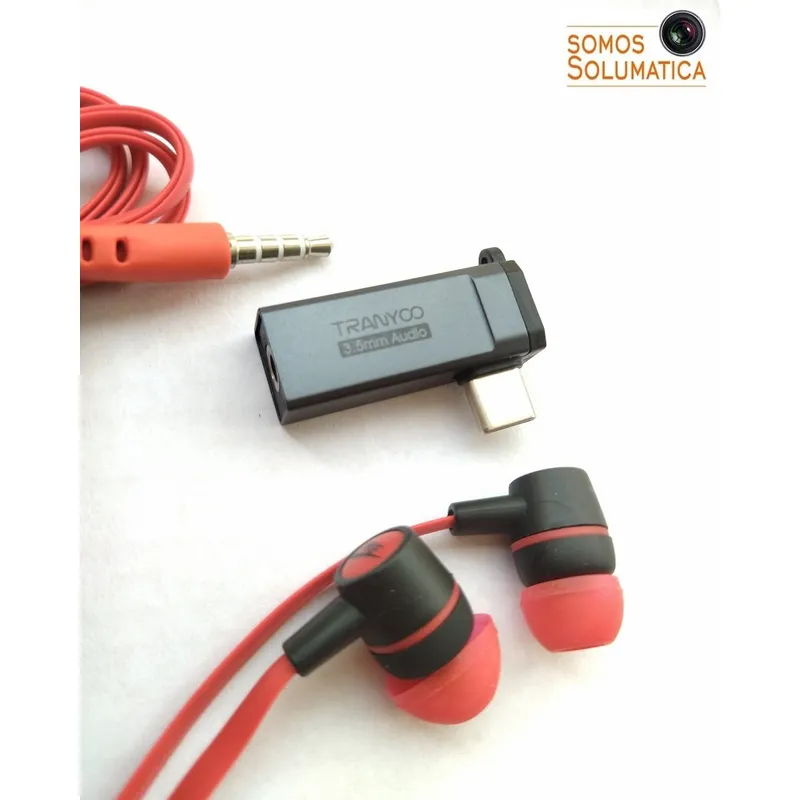 TRANYOO - Adaptador Audio - Punta Auxiliar a tipo C - Tarjeta de sonido Tranyoo