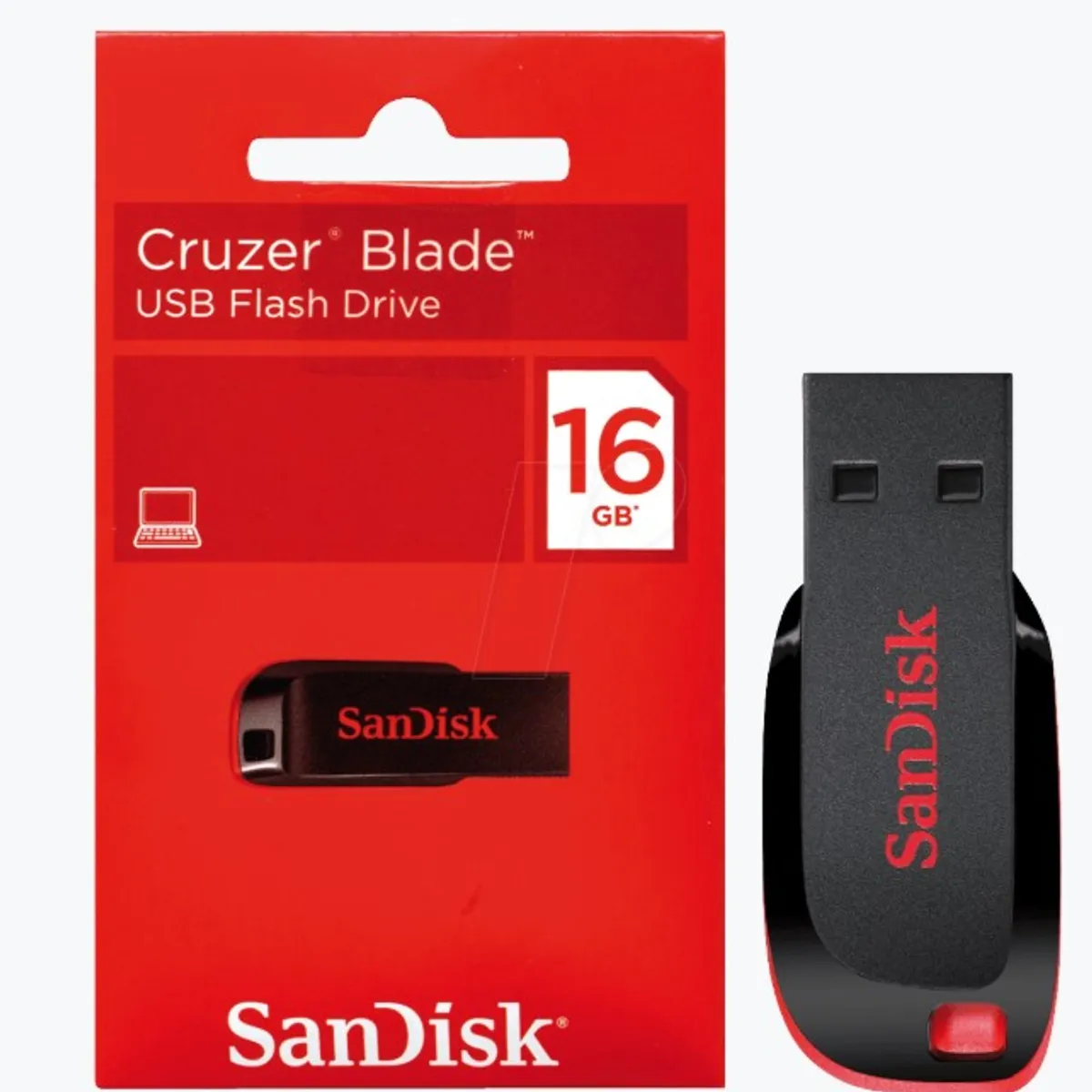 SANDISK - MEMORIA FLASH USB 2.0 SANDISK 16GB CRUZER BLADE BLACK