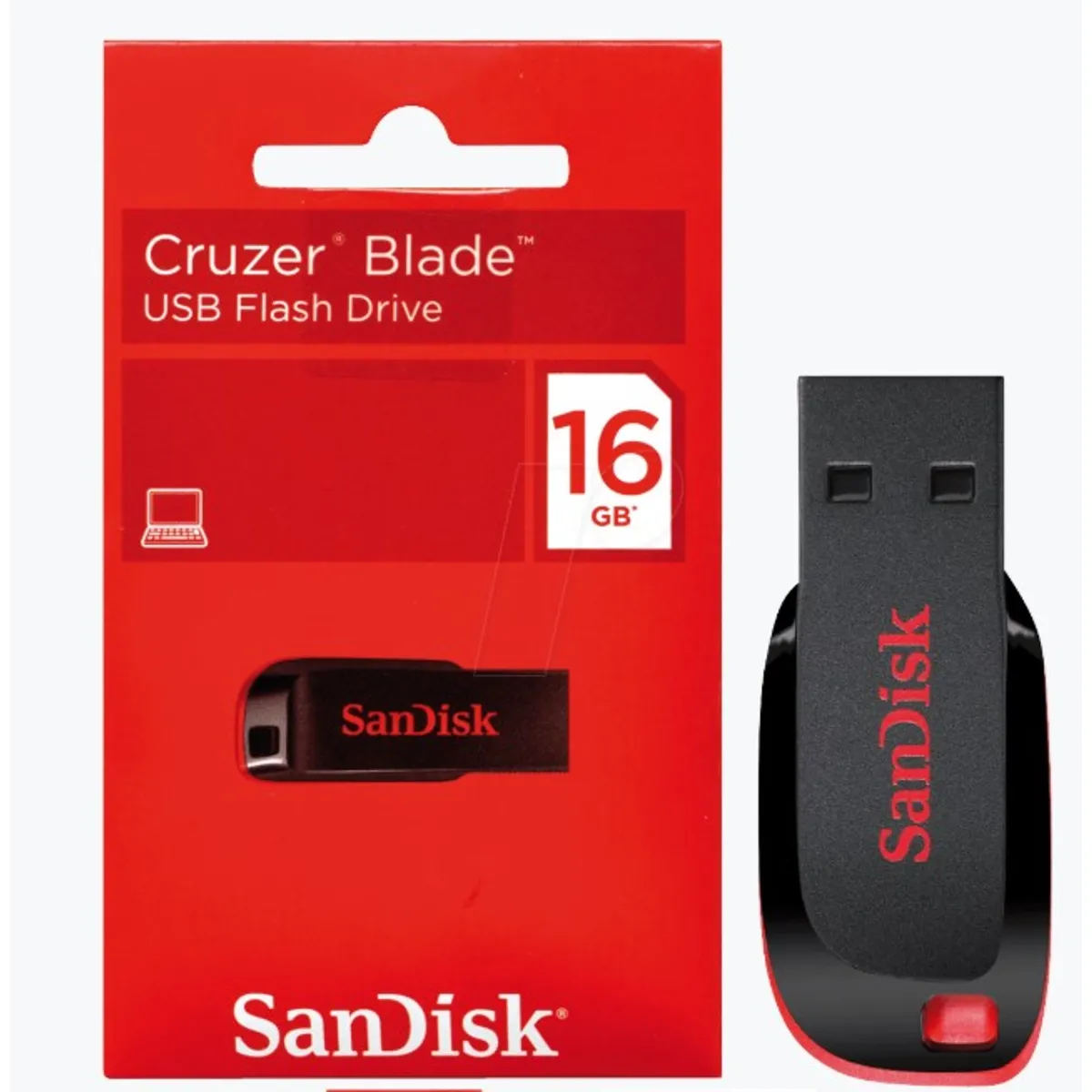 SANDISK - MEMORIA FLASH USB 2.0 SANDISK 16GB CRUZER BLADE BLACK