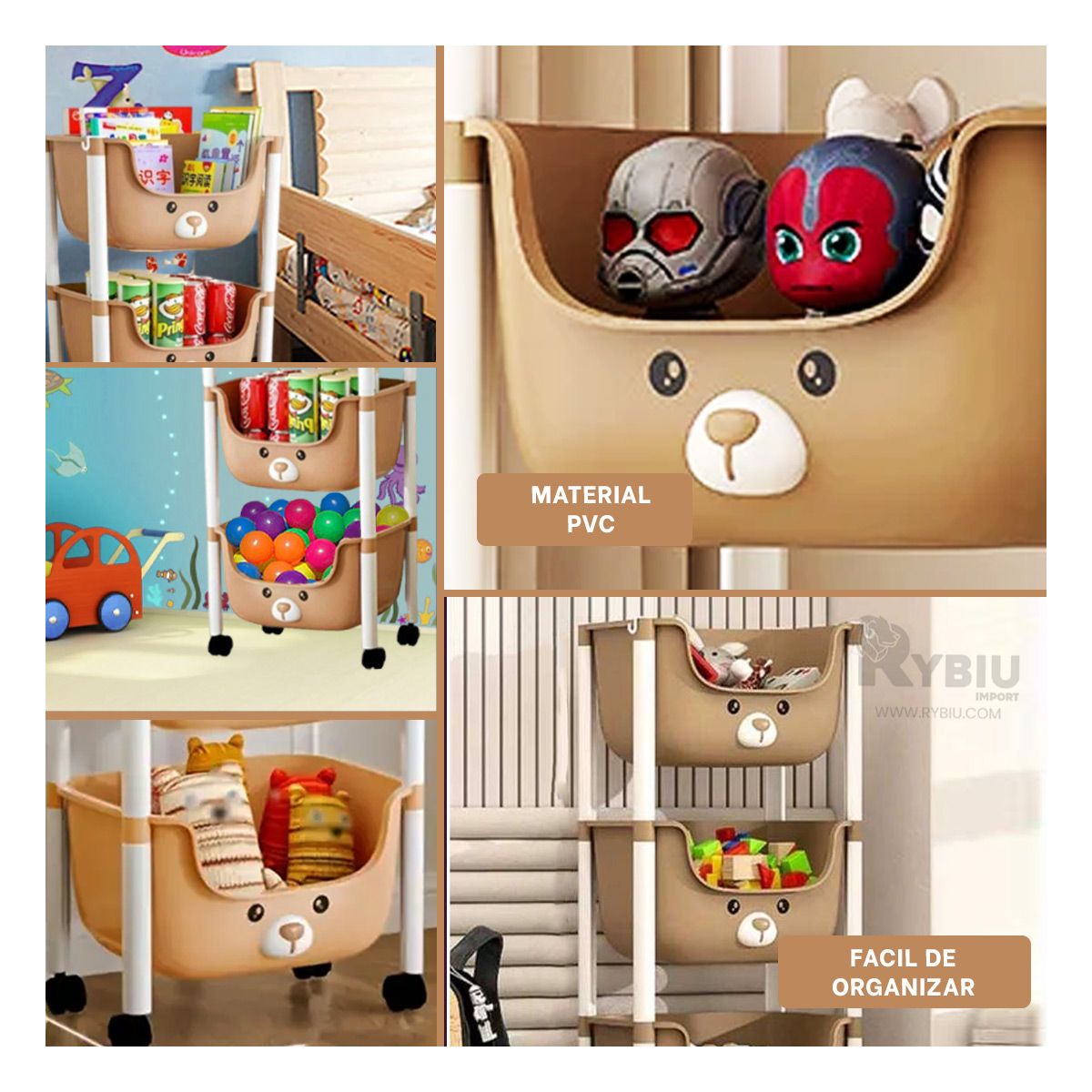 GENERICO - Repisa Resistente de Juguetes Marron Y+Ligas de Regalo