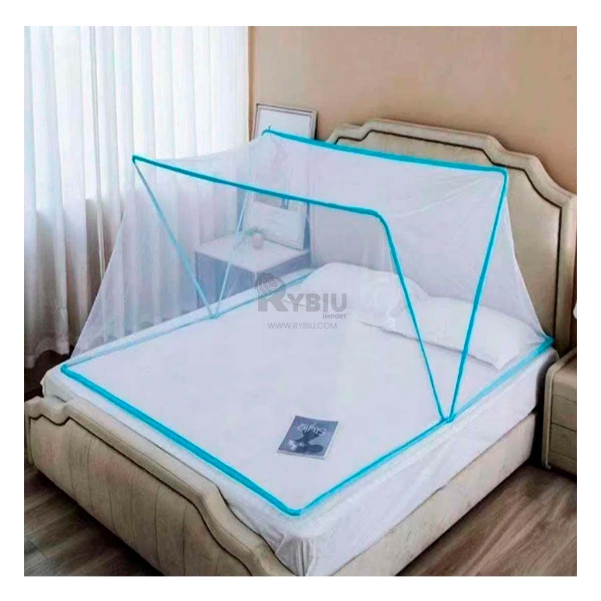 RYBIU IMPORT - Mosquitero de Poliester para Cama Celeste Y+Regalo Agendita