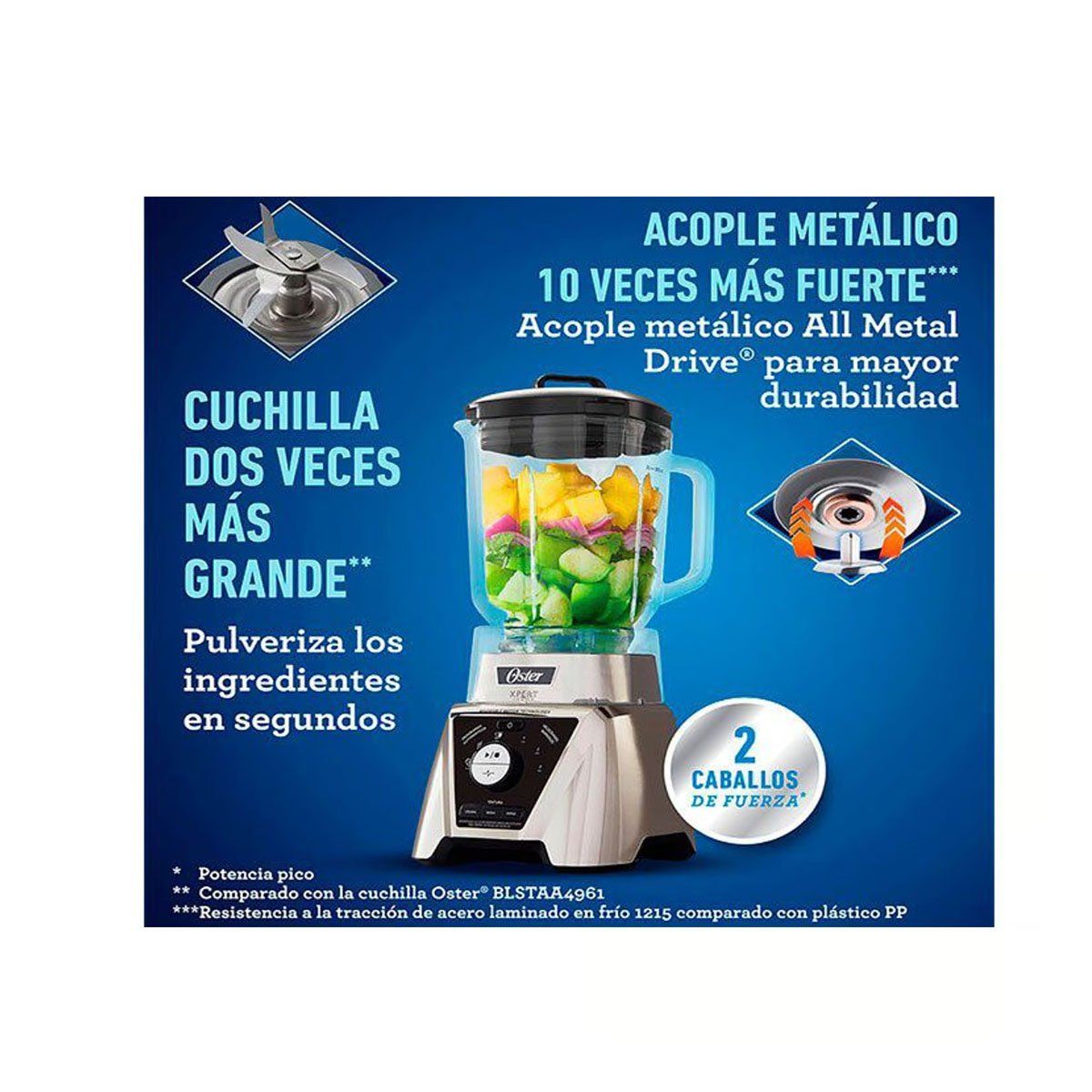 OSTER - Licuadora Oster Xpert con control de textura BLST3B CPG