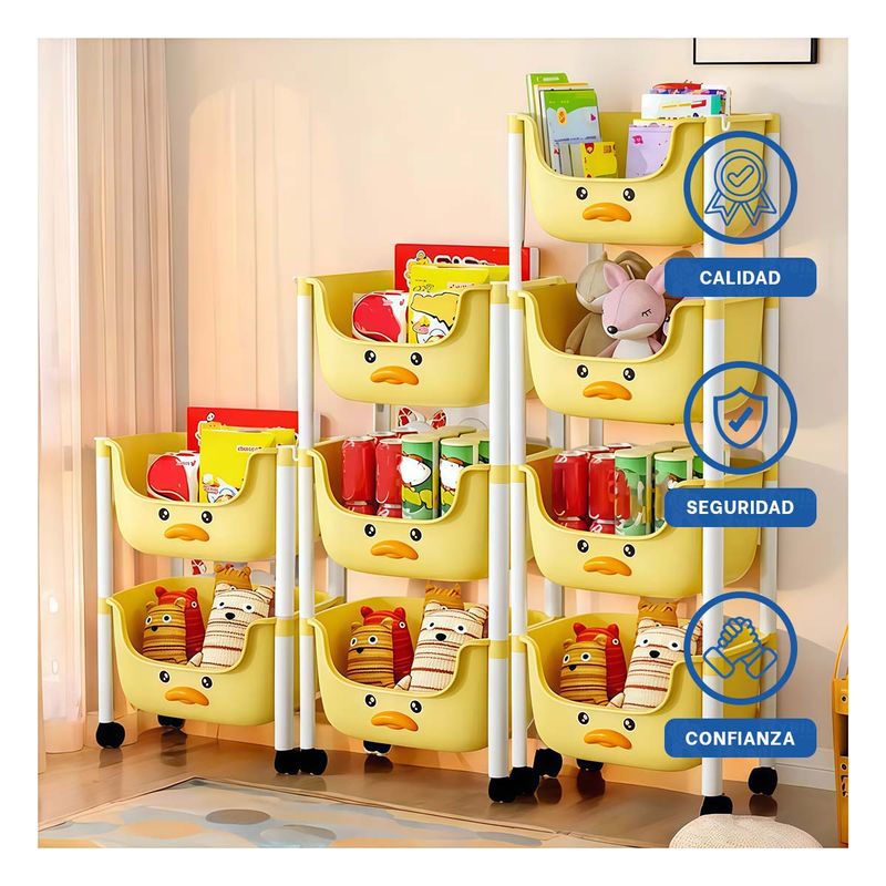 GENERICO - Organizador Moderno de Pato 3 N Amarillo Y+Papel de Regalo