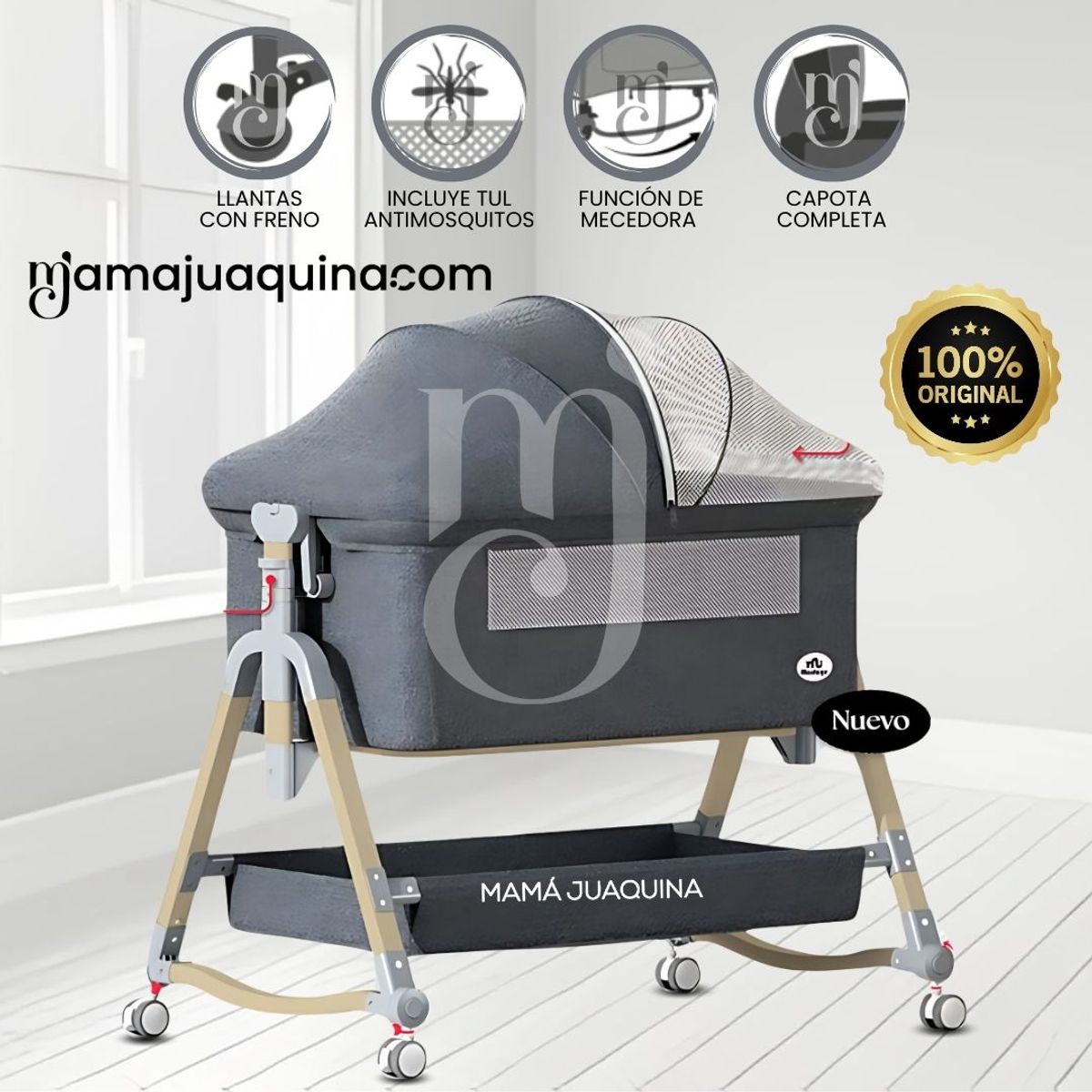 BABY - Cuna Colecho de Lujo «NESTY» Edición Limitada Gray