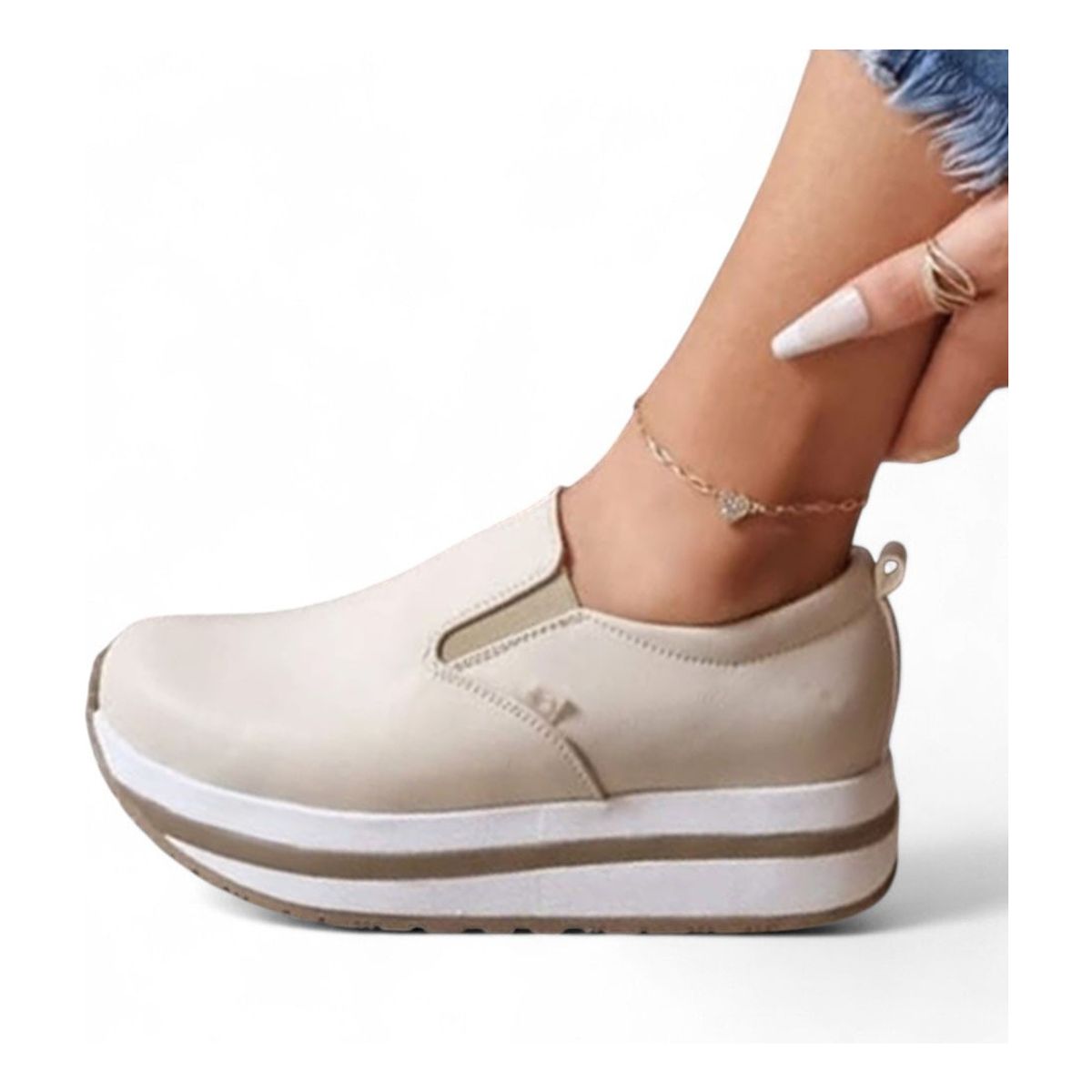 GENERICO - Mocasin Mujer 5Coco-53 Liga Biocuero Expanso- Taco X3 Color Rosado