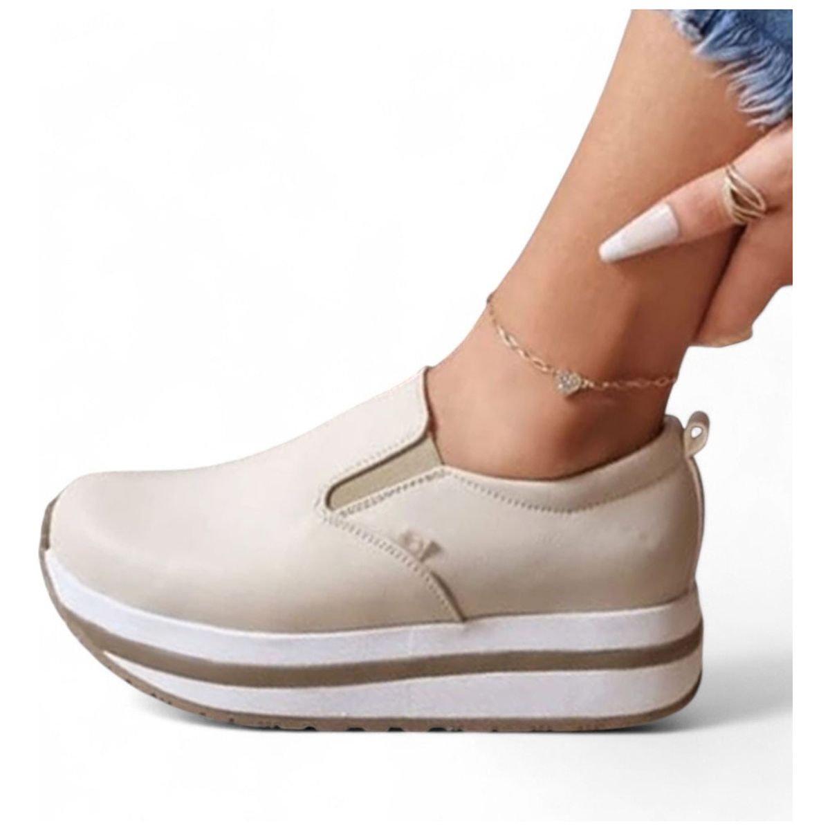 GENERICO - Mocasin Mujer 5Coco-53 Liga Biocuero Expanso- Taco X3 Color Rosado