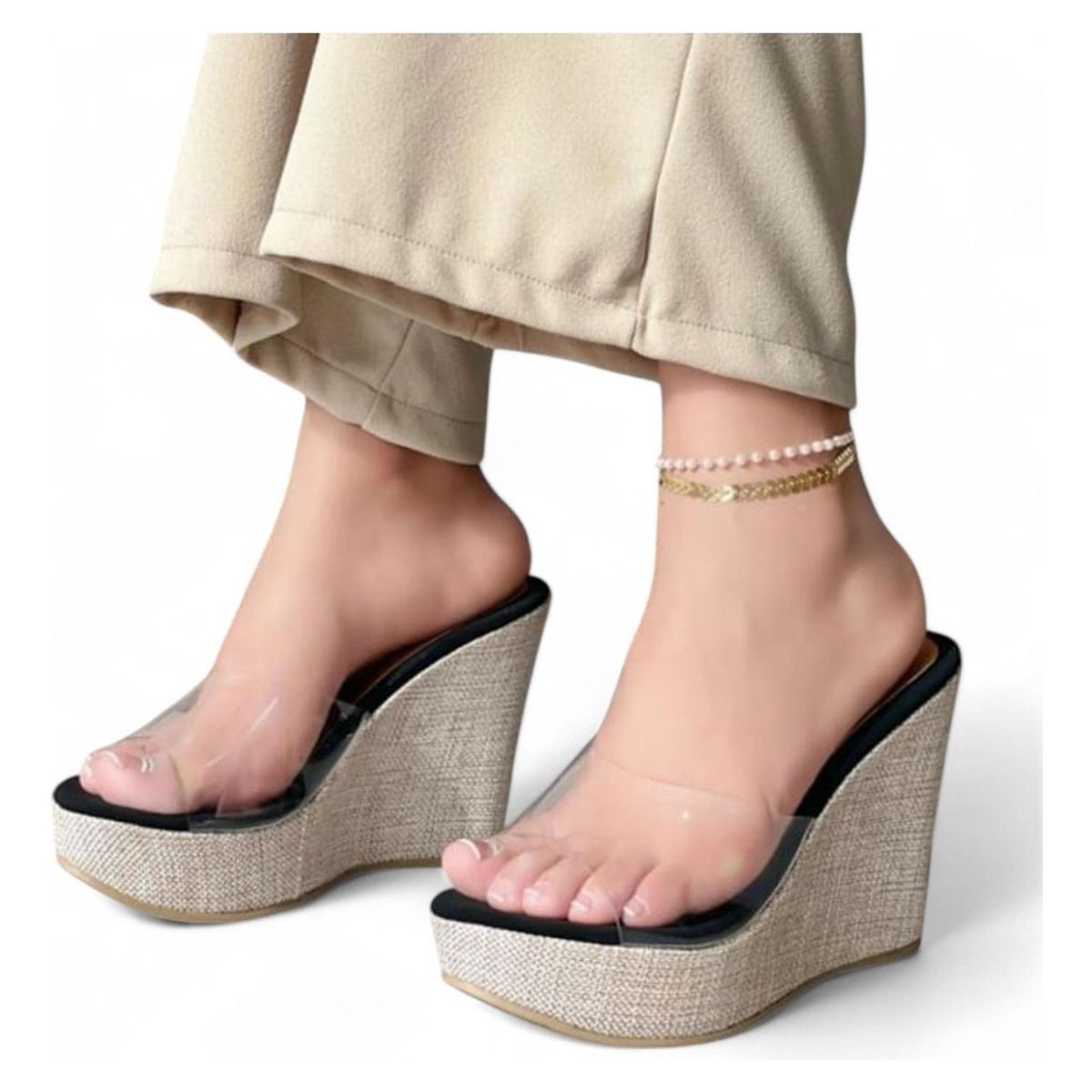 GENERICO - Sandalia Mujer 5Coco-52 Mica&Mica Cuña X7 Color Multicolor