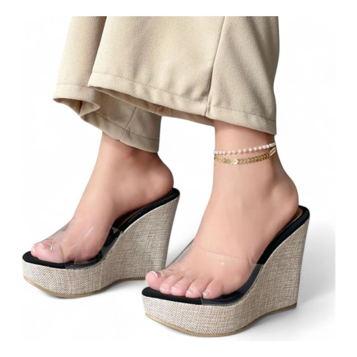 GENERICO - Sandalia Mujer 5Coco-52 Mica&Mica Cuña X7 Color Multicolor