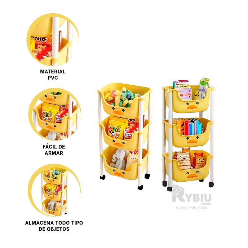 GENERICO - Estante Infantil para Hogar en Amarillo Y+Post-it Adhesivos