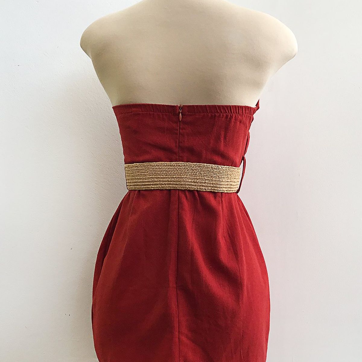 GENERICO - Vestido Mini Strapless Sara Color Lacre Estacion 108