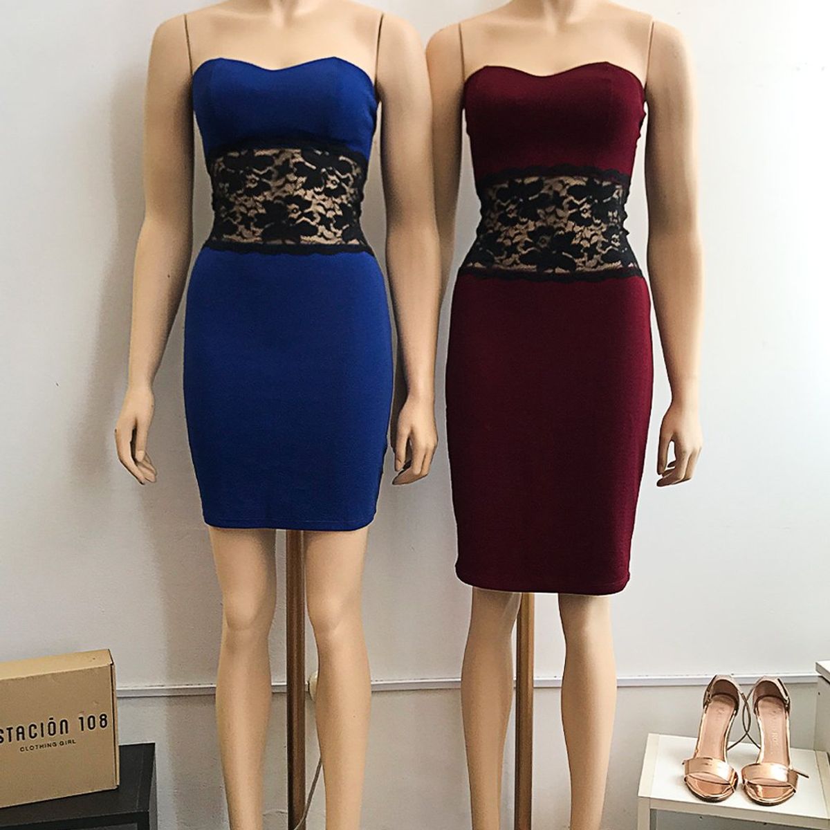 GENERICO - Vestido Midi Eliana Color Azulino Estacion 108