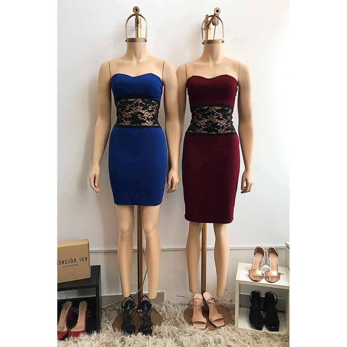 GENERICO - Vestido Midi Eliana Color Azulino Estacion 108