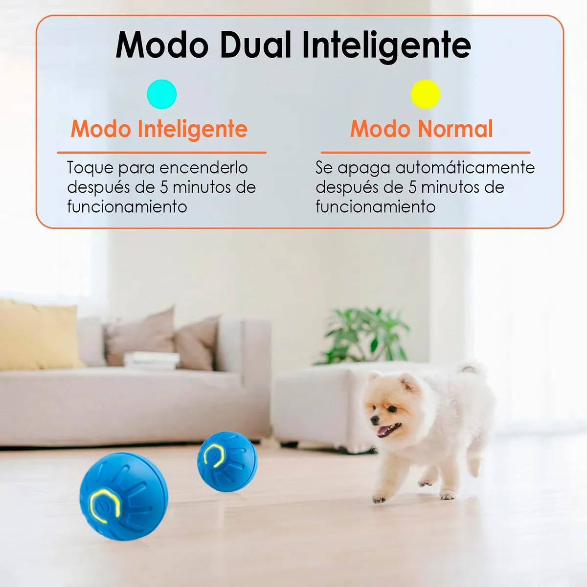 GENERICO - Pelota Interactiva para perros, Juego 2 Unidades, d52mm.