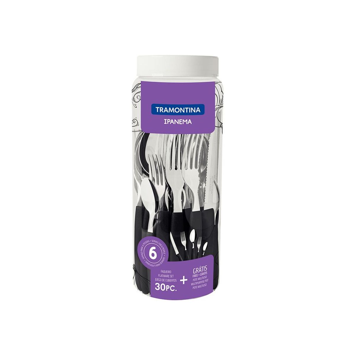 TRAMONTINA - Juego de Cubiertos 30 Piezas Ipanema  - Tramontina
