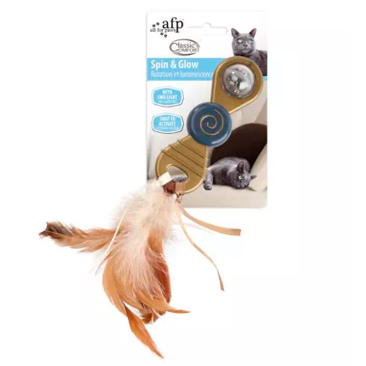 ALL FOR PAWS - Juguete para gato Spin & Glow  AFP