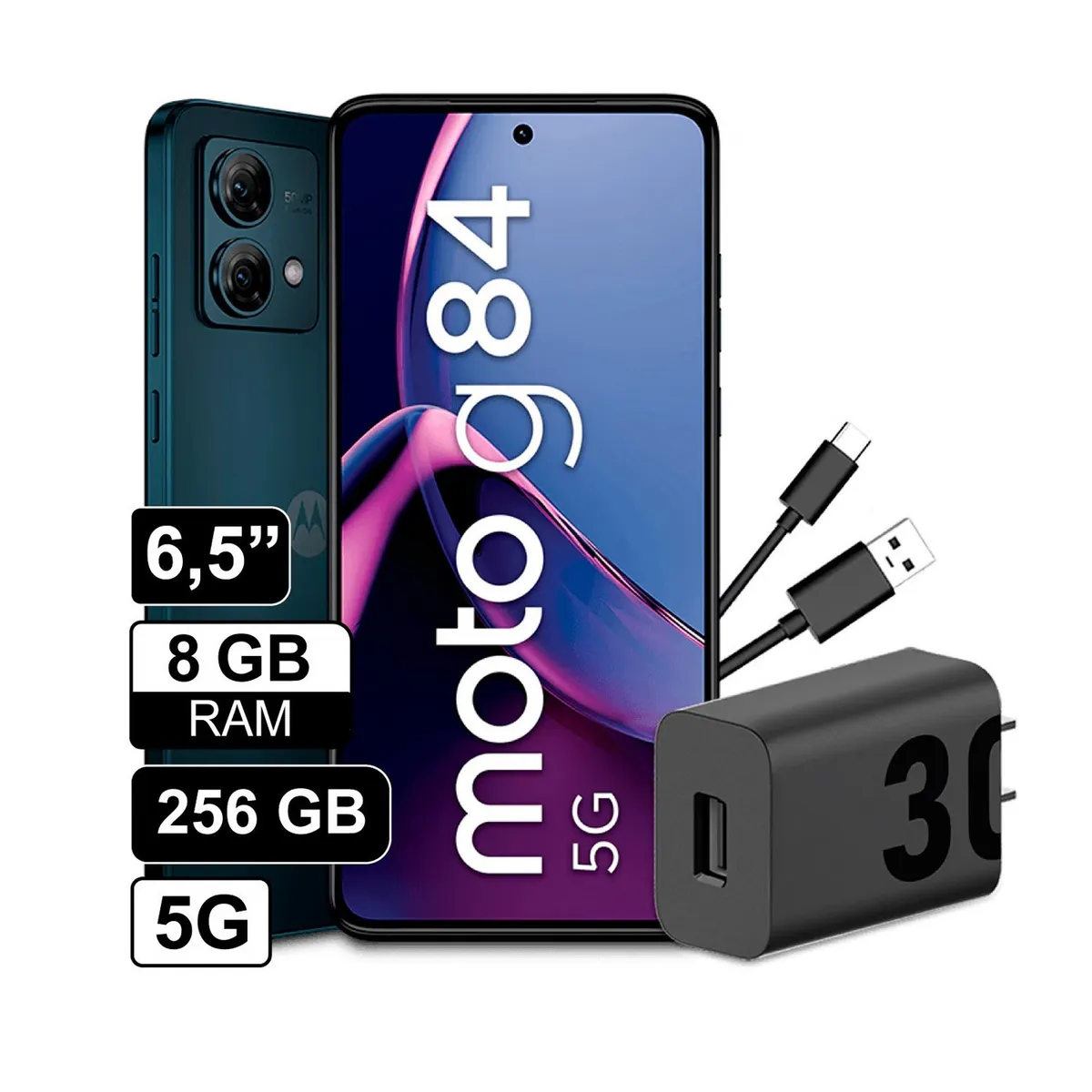 MOTOROLA - Celular Motorola Moto G84 8gb 256gb 5G Color Negro
