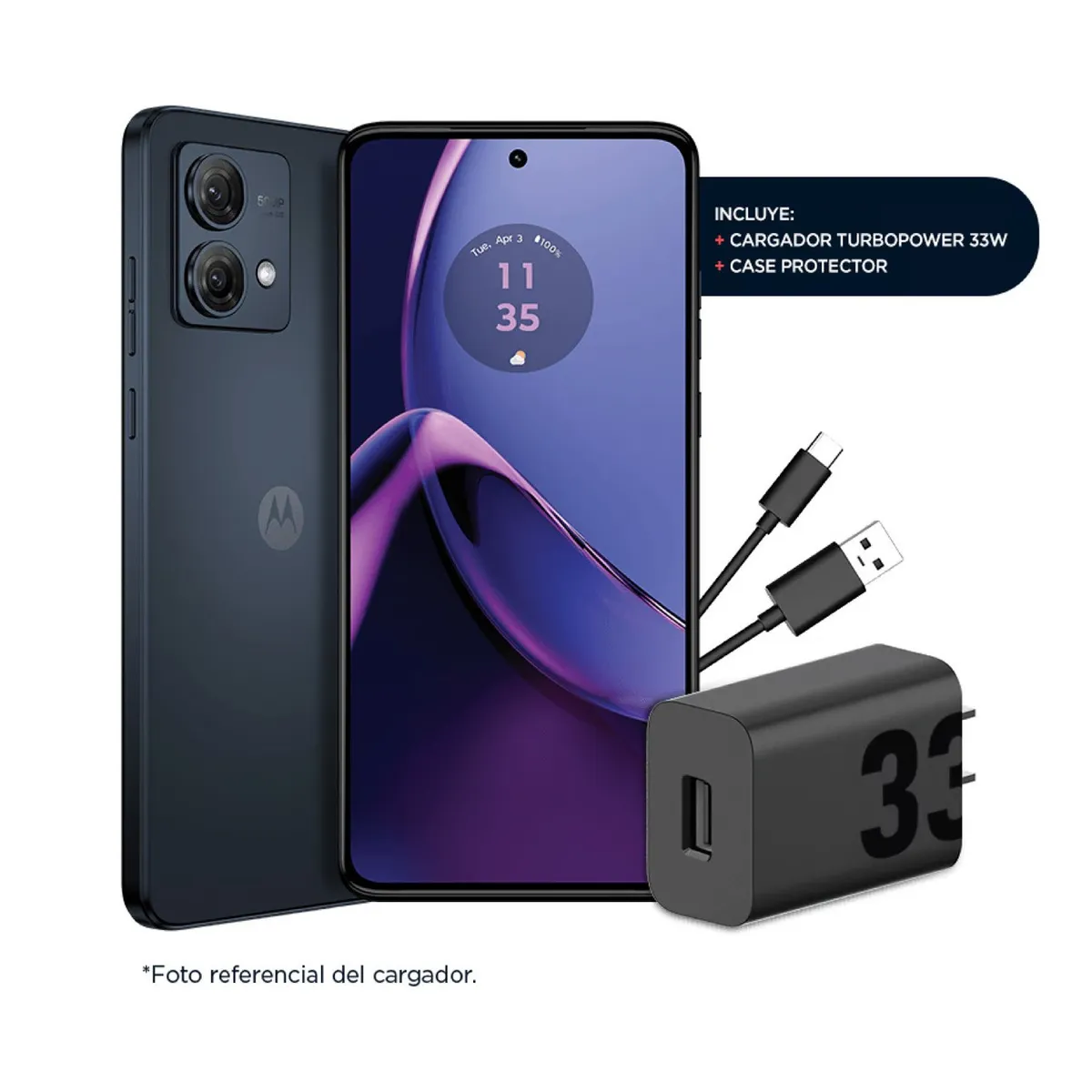 MOTOROLA - Celular Motorola Moto G84 8gb 256gb 5G Color Negro