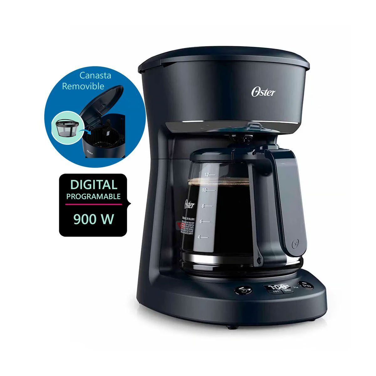 OSTER - Cafetera  OsterProgramable 12 tazas BVSTDCP12B