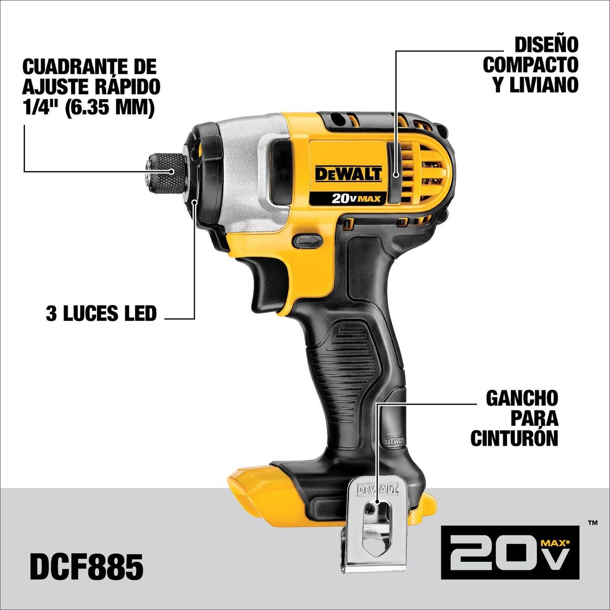 DEWALT - Taladro Percutor 12 + Atornillador Impacto 14 Dewalt DCK222D2
