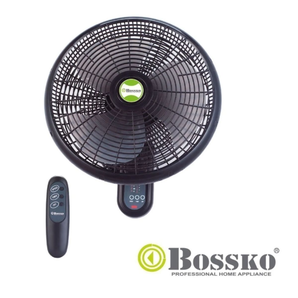 BOSSKO - Ventilador de Pared Bossko 16 BK-8210PD con Control Remoto