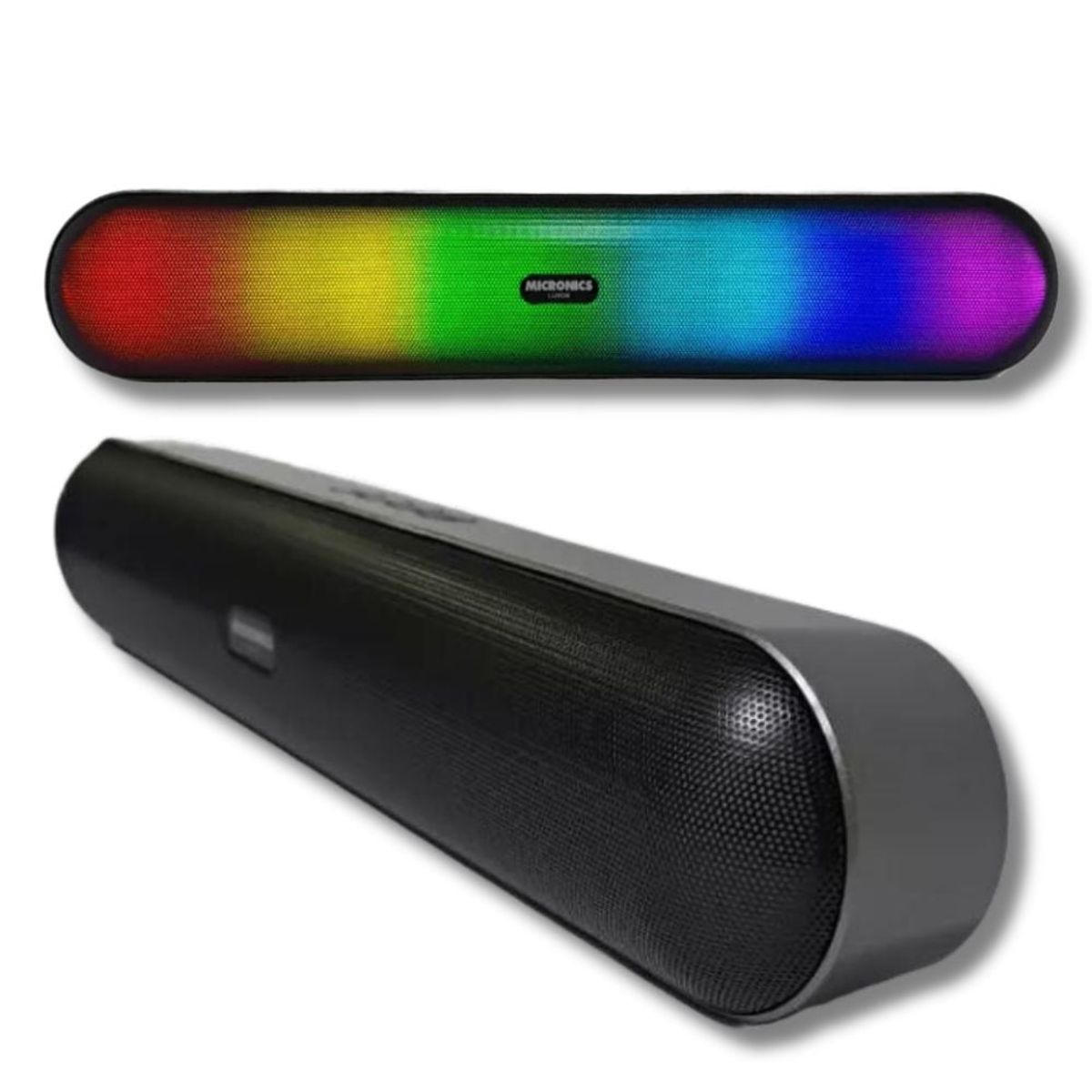 MICRONICS - Parlante Portátil Mic Luxor Mics200 Iluminación Rgb Usb Bt