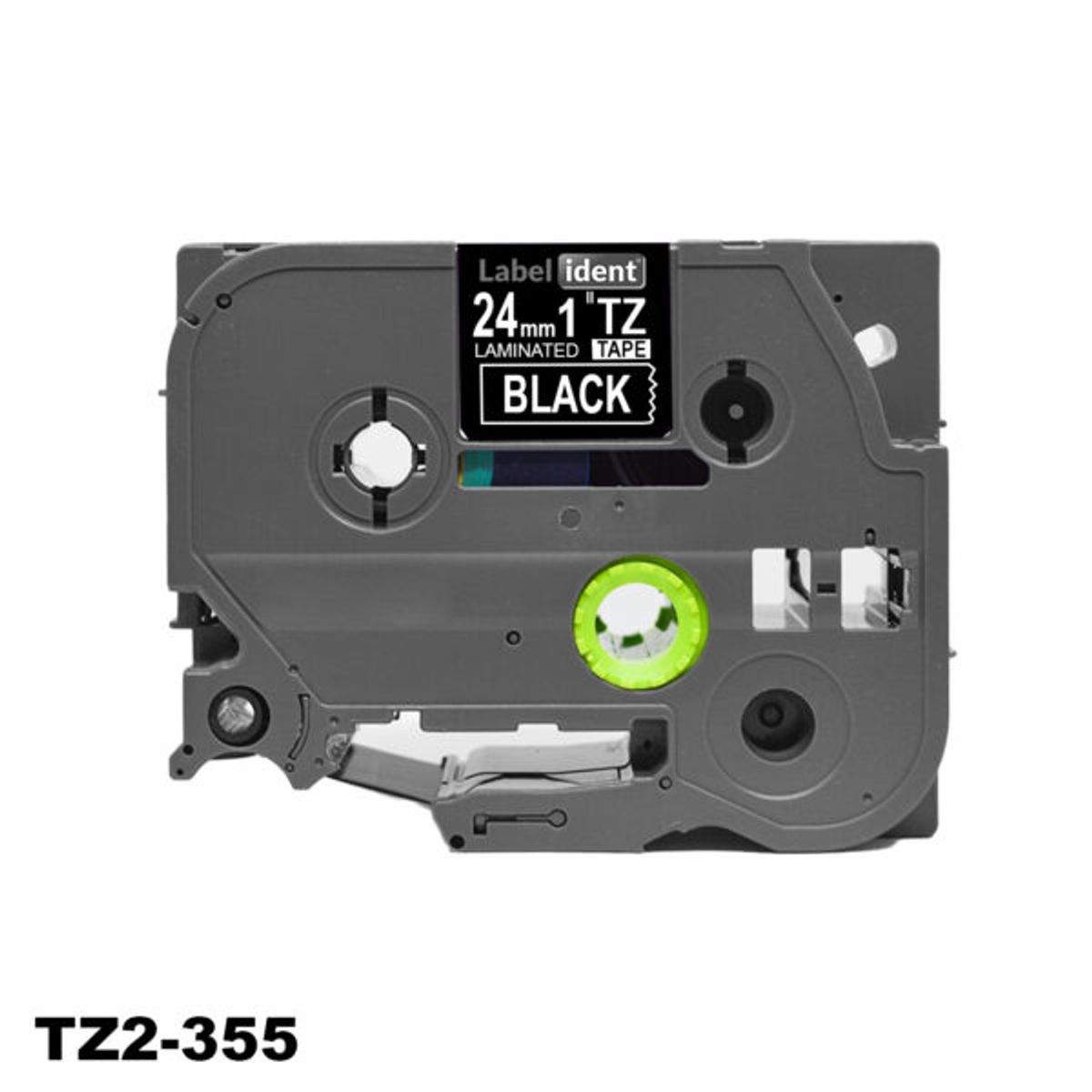 GENERICO - CINTA BROTHER COMPATIBLE Tz2-355 24MM TEXTO BLANCO SOBRE FONDO NEGRO