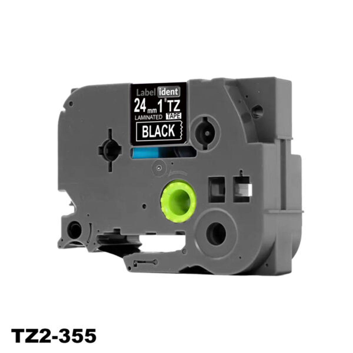 GENERICO - CINTA BROTHER COMPATIBLE Tz2-355 24MM TEXTO BLANCO SOBRE FONDO NEGRO