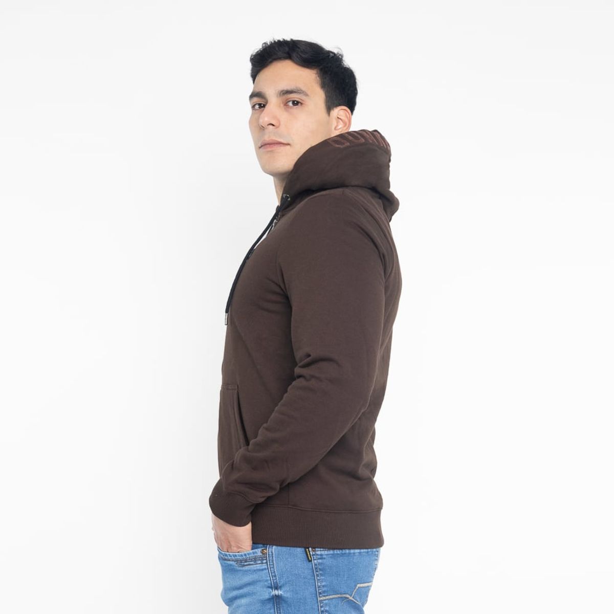DUNKELVOLK - POLERA CI24CLEAN HOOD FP FRANELA - BROWN