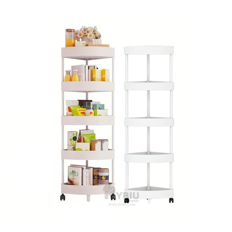 RYBIU IMPORT - Organizador para Cocina 5 Niveles Blanco Y+Ligas de Regalo