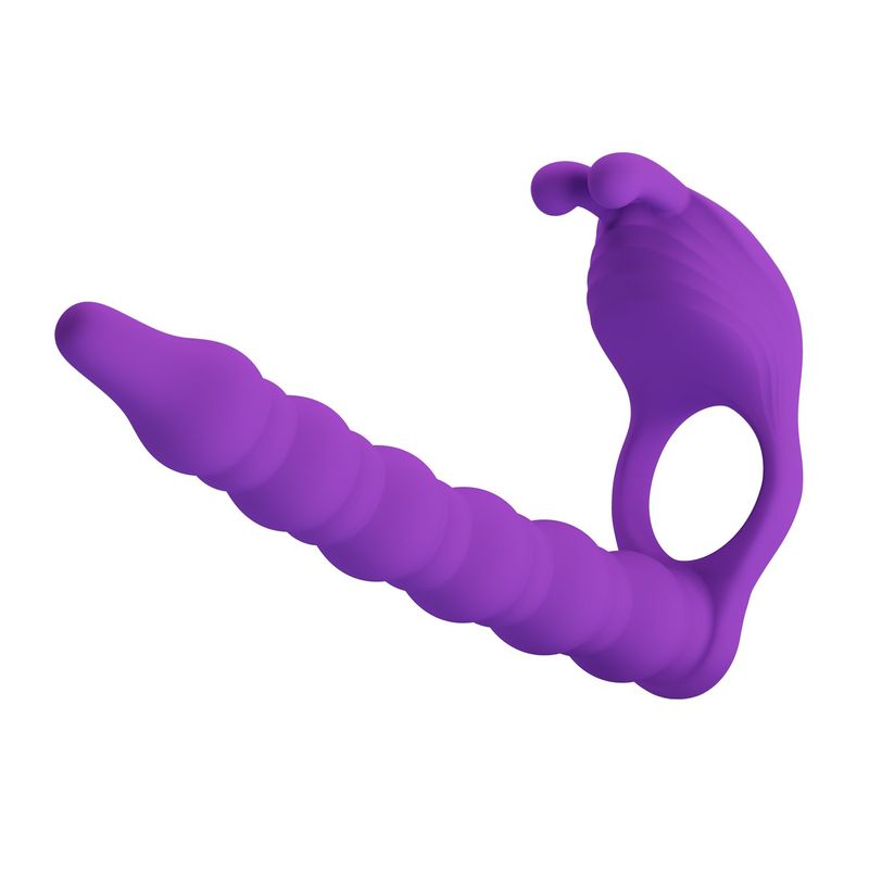 PRETTY LOVE - Anillo Vibrador Retardante y Plug Juguete Sexual Estimulación Parejas