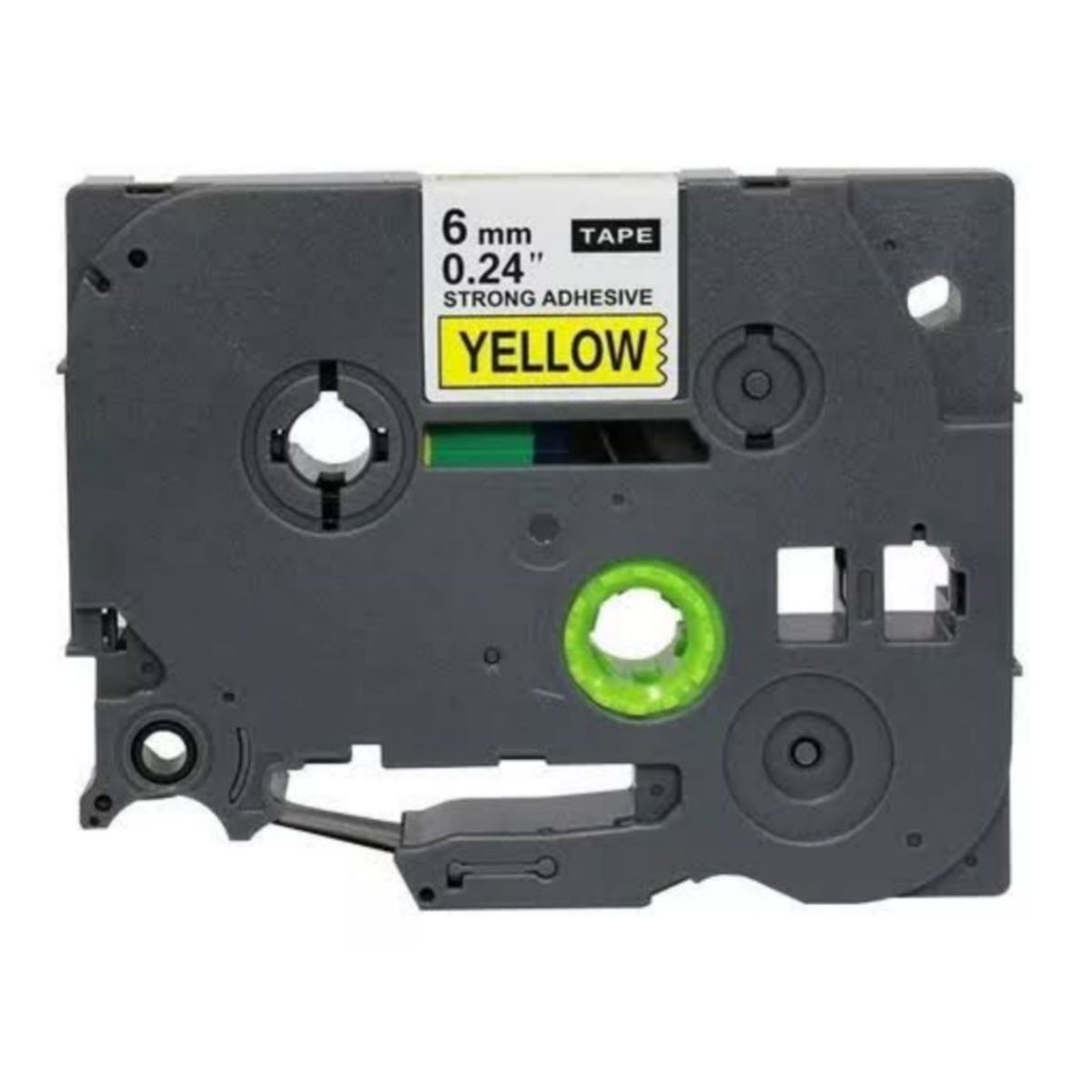 GENERICO - CINTA BROTHER COMPATIBLE Tz2-S611 6MM LETRA NEGRO SOBRE AMARILLO