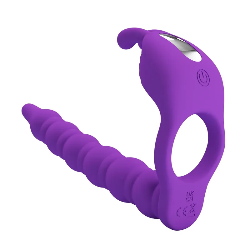 PRETTY LOVE - Anillo Vibrador Retardante y Plug Juguete Sexual Estimulación Parejas