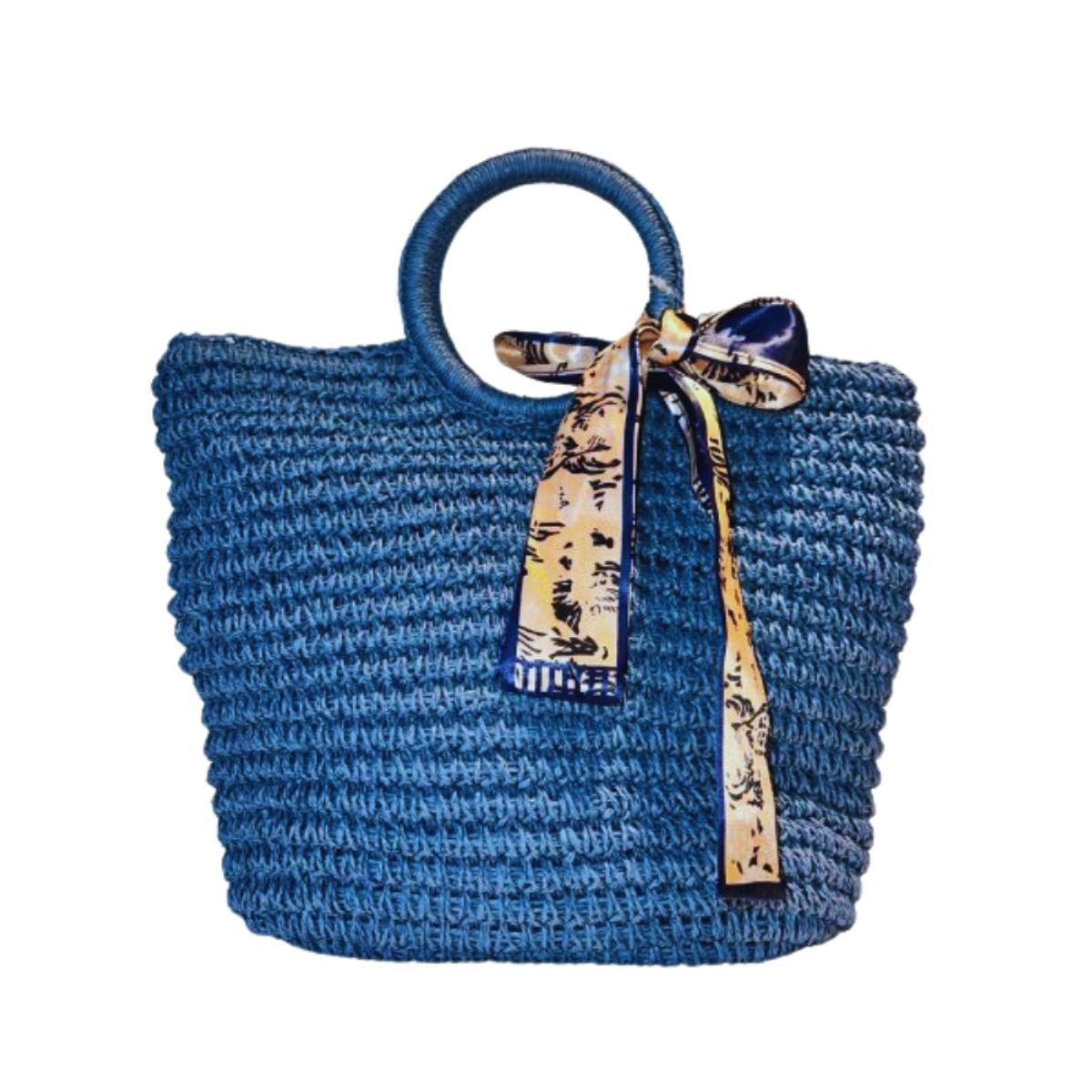 GENERICO - Bolso con Asa Circular Playa Azul Lazo - Kahlo & Co