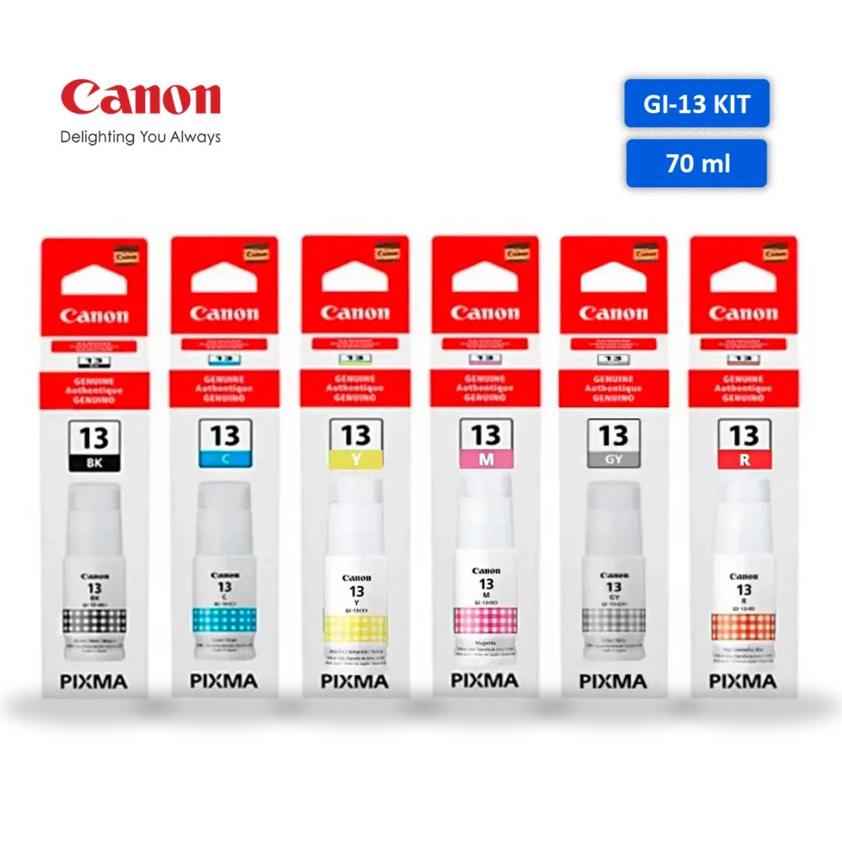 CANON - Kit de Tintas Canon GI-13 Original - 6 Colores