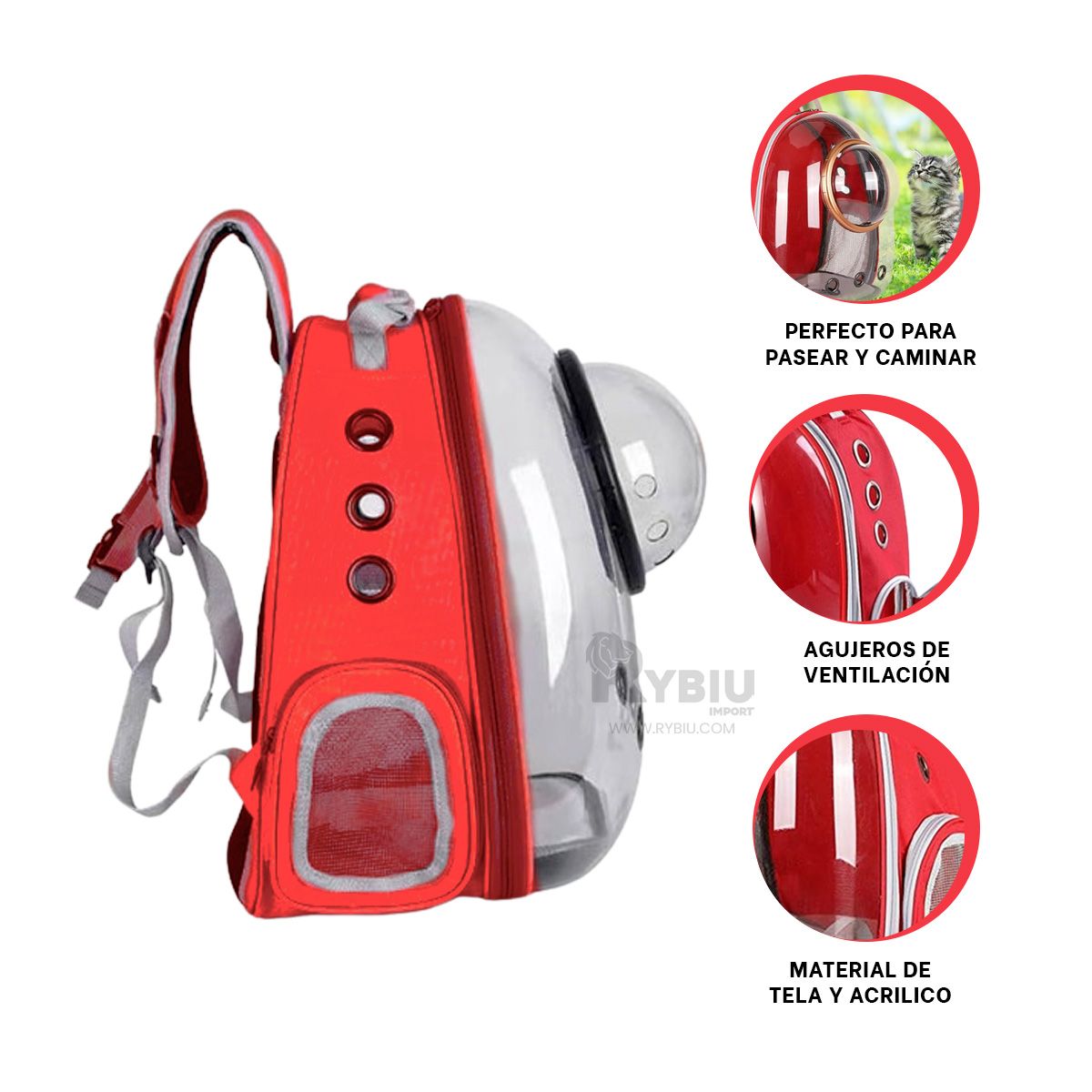 GENERICO - Transportador Moderna y Practica en Rojo Y+Regalo Agendita