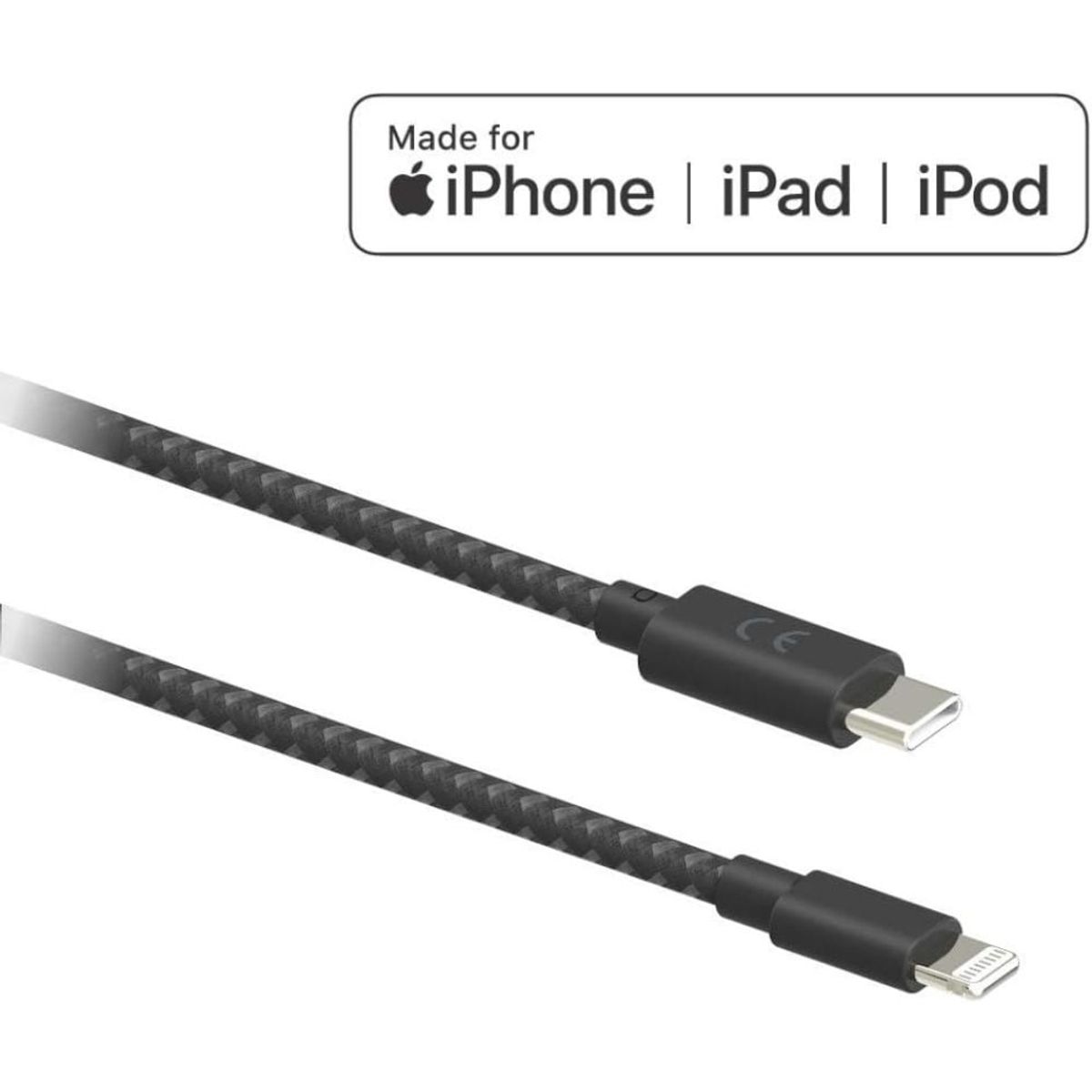 MOTOROLA - Motorola - Cable de Carga USB-C to Lightning Trenzado 15 Metros