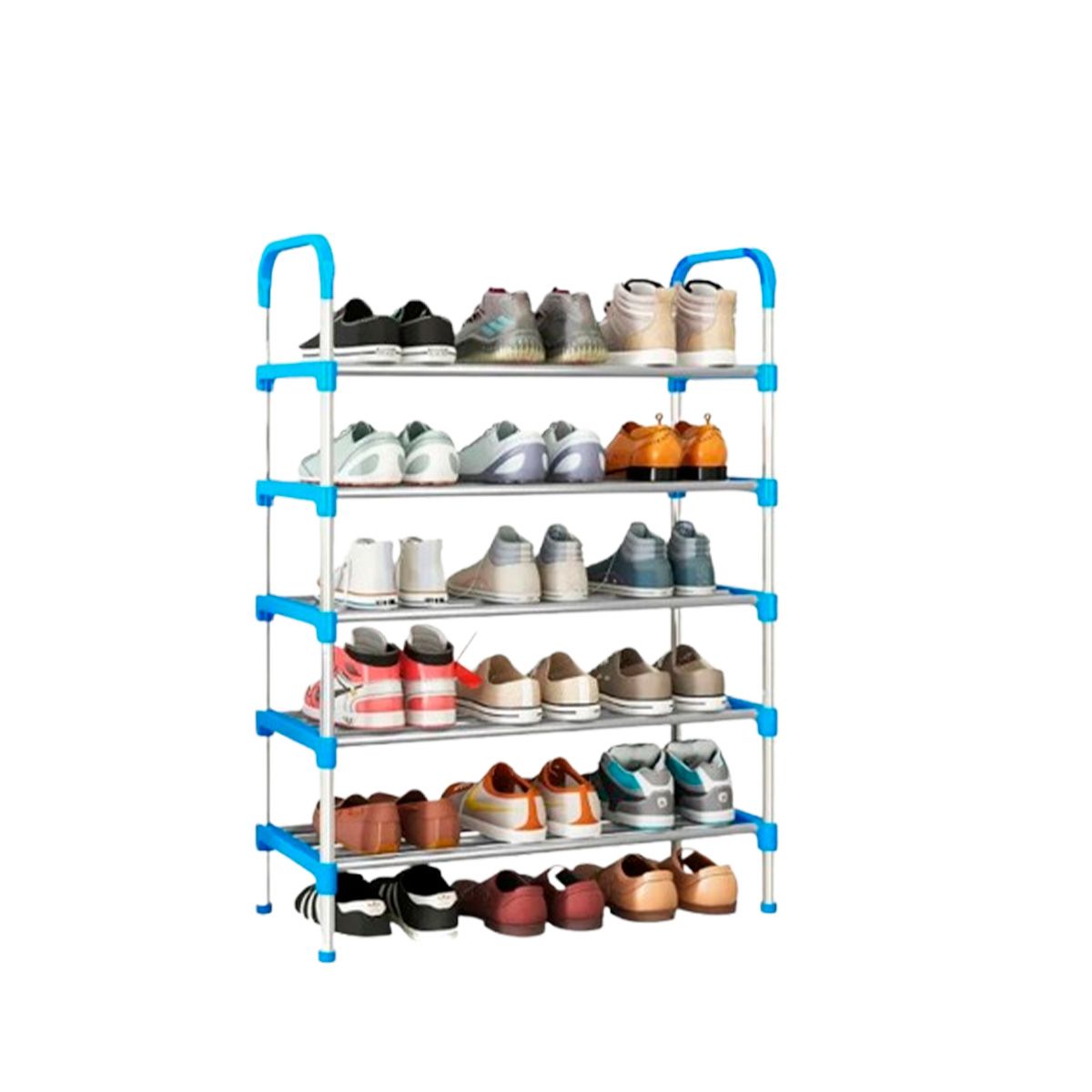 GENERICO - Estanteria Vertical de 5 Niveles Celeste Y+Regalo Stickers