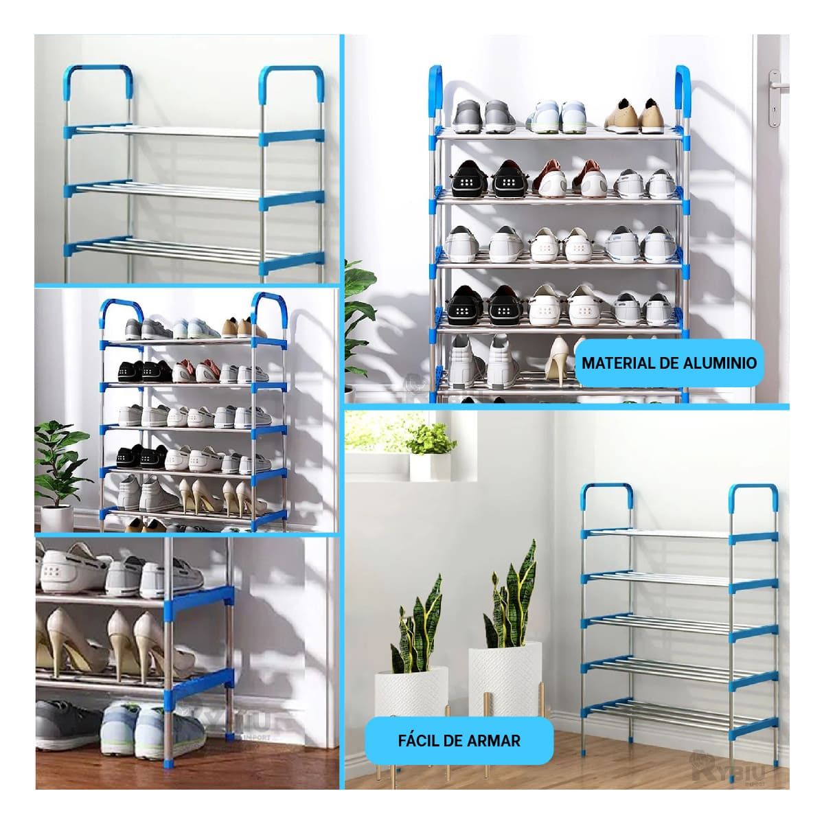 GENERICO - Organizador Ideal por 5 Niveles en Celeste Y+Gift Stickers