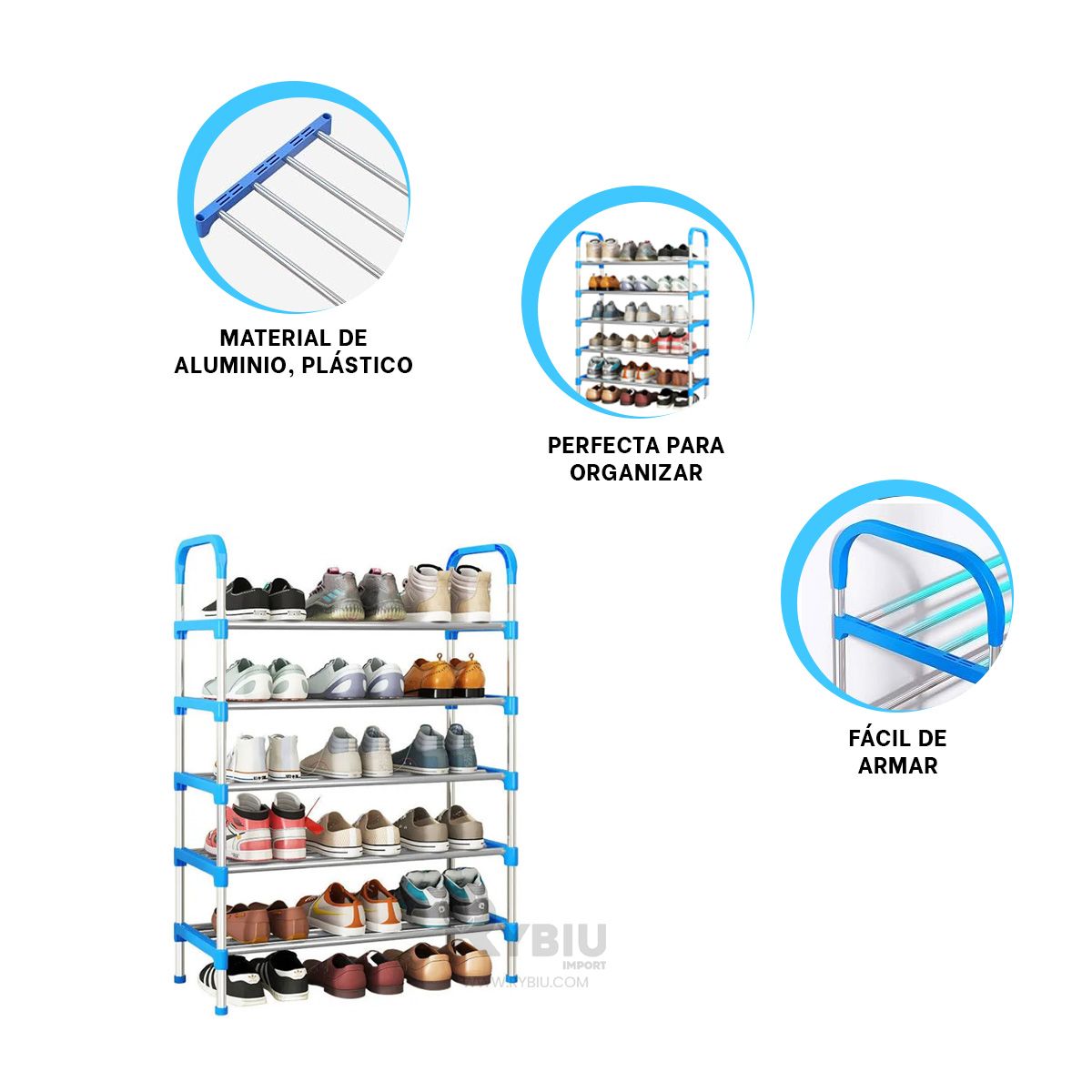 GENERICO - Organizador Ideal por 5 Niveles en Celeste Y+Gift Stickers