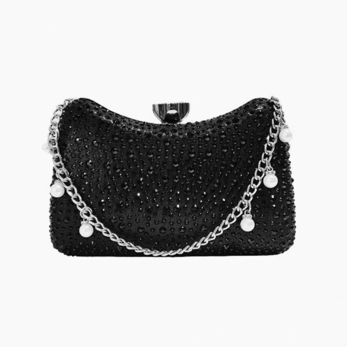 GENERICO - Cartera con Broche Flor y Cristales Fiesta - Kahlo & Co