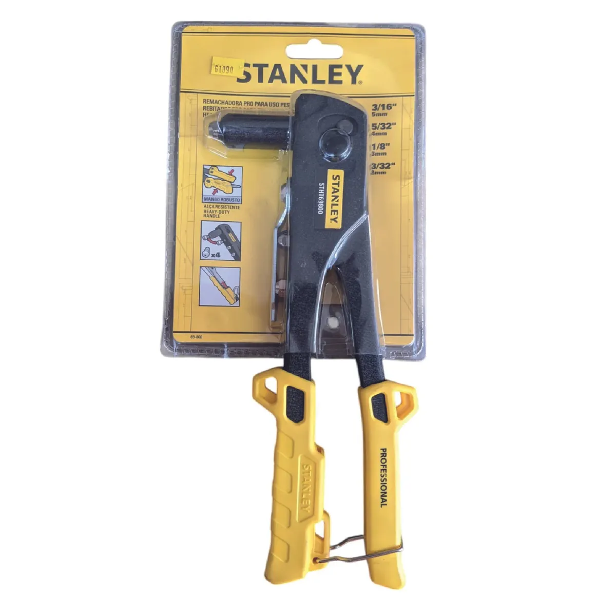 STANLEY - Remachadora 10" Para Trabajo Pesado con 4 Boquillas Stanley 69-800