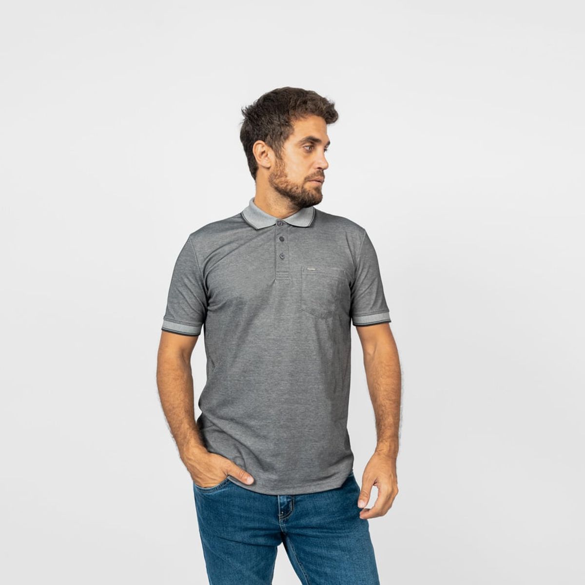 FOSTER - POLO BOX ATILA I JACQUARD - GRIS