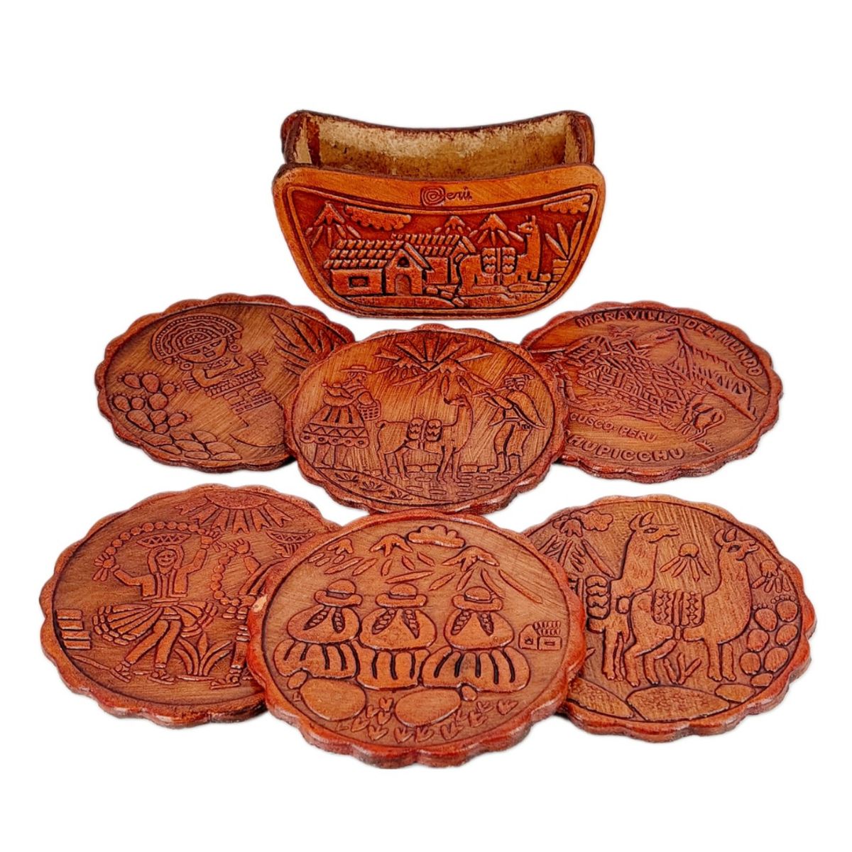 GENERICO - Posavasos de cuero Artesanales Artesanía peruana