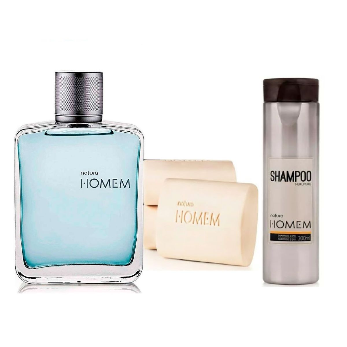 NATURA - Perfume Homem clasico 100ml + 3 jabones + shampoo