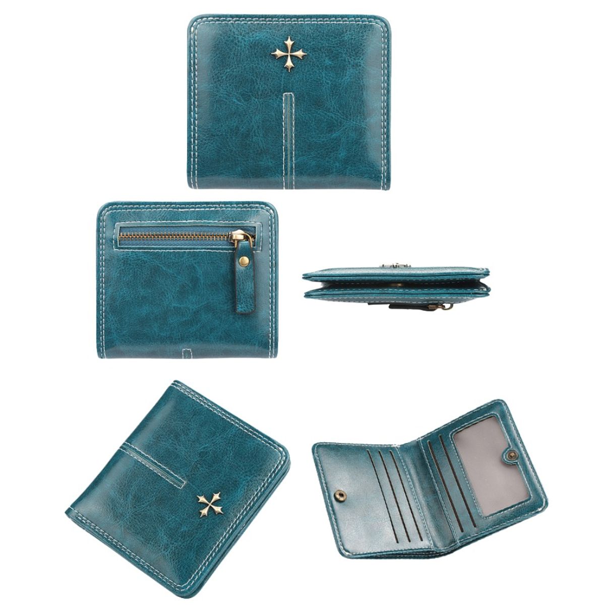 BAELLERRY - Billetera de Cuero Vegano con Monedero N1635