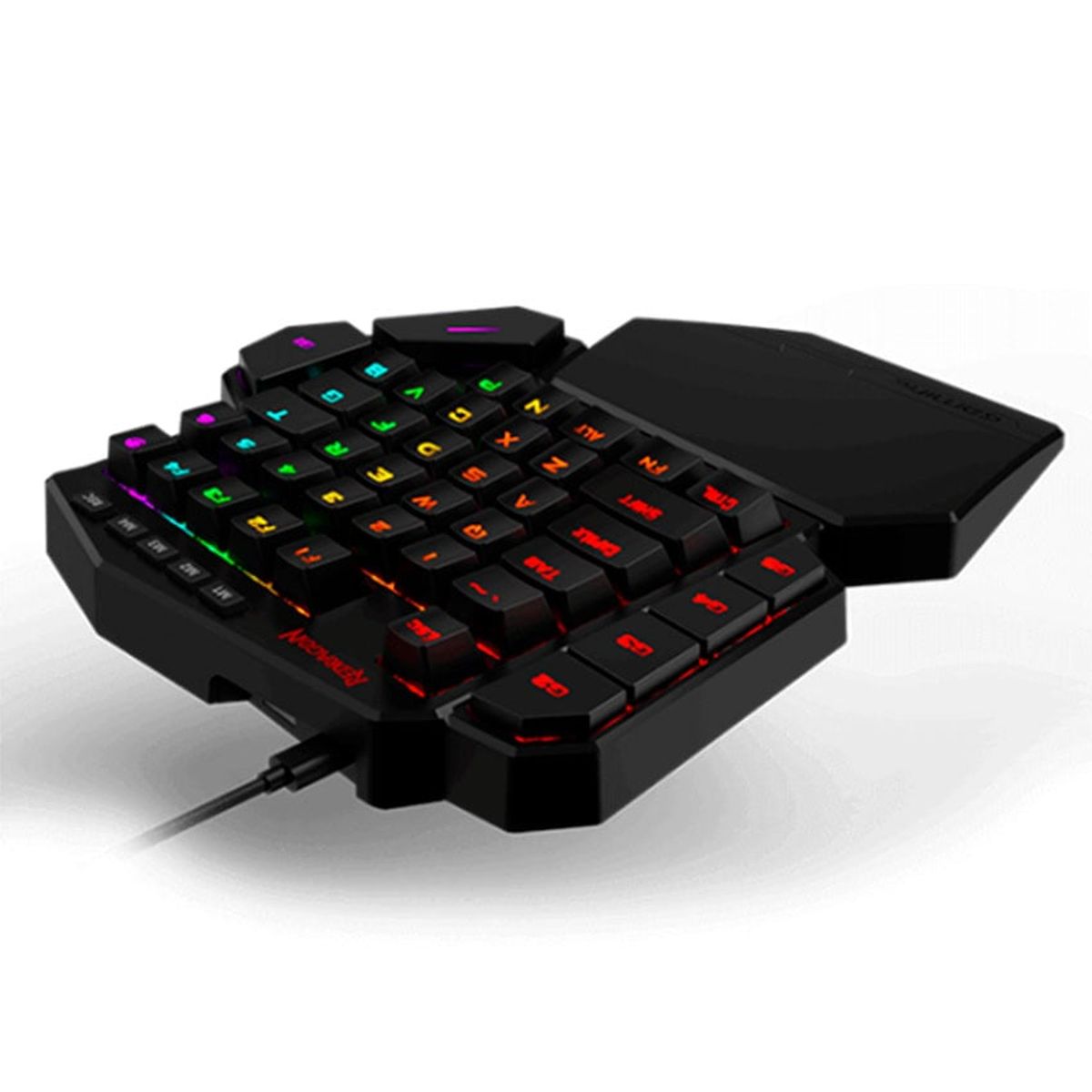REDRAGON - Teclado Redragon mecánico DITI K585 RGB swiche Brown de una mano