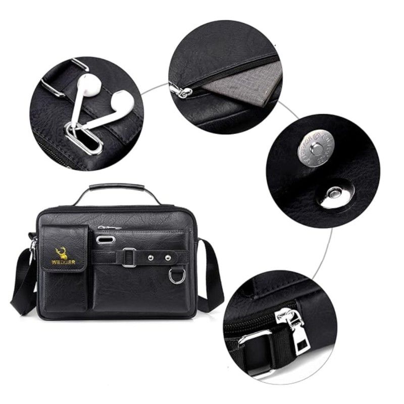AURELA - Bolso Weixier™ de Cuero - Estilo ejecutivo y funcional para hombres